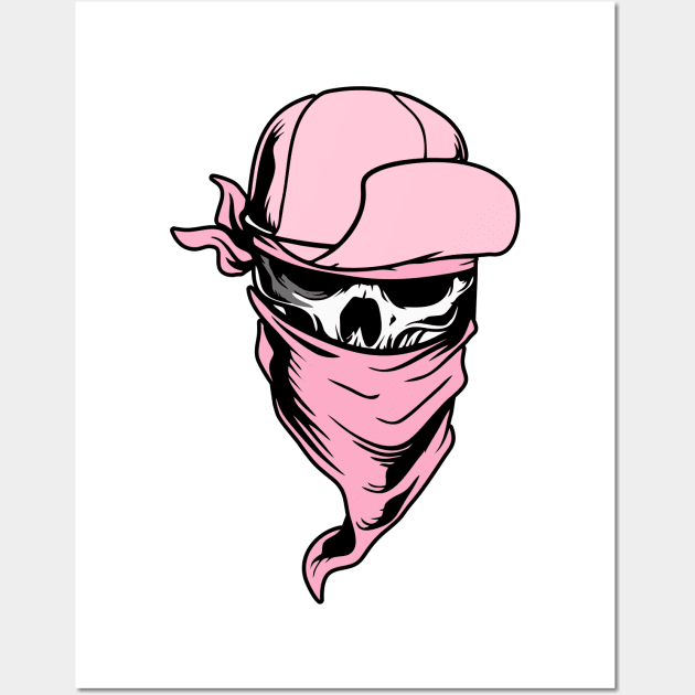 Pink Skull Hat Wall Art by Acid_rain